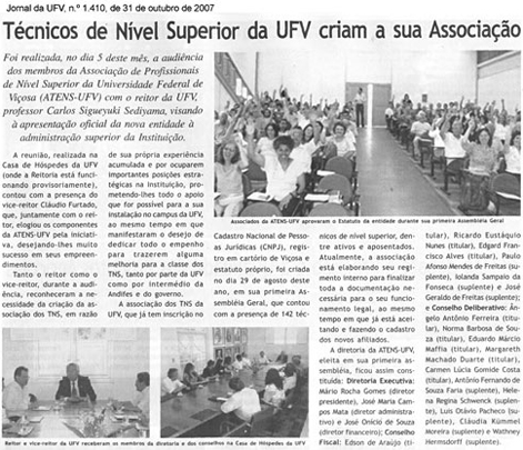 Jornal da UFV, de 31 de outubro de 2007